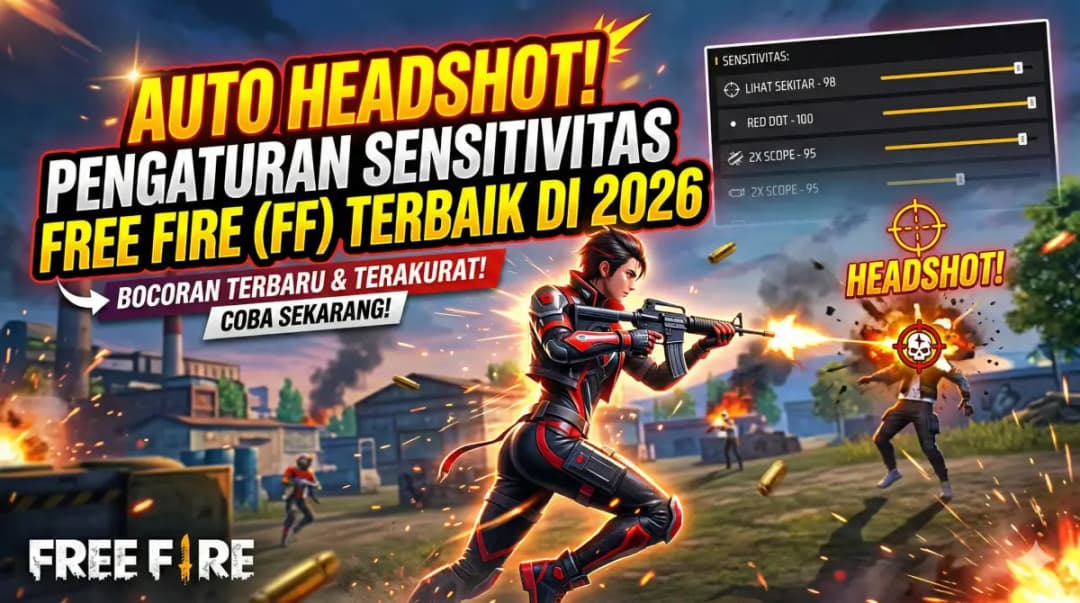 Auto Headshot! Ini Pengaturan Sensitivitas Free Fire (FF) Terbaik di 2026