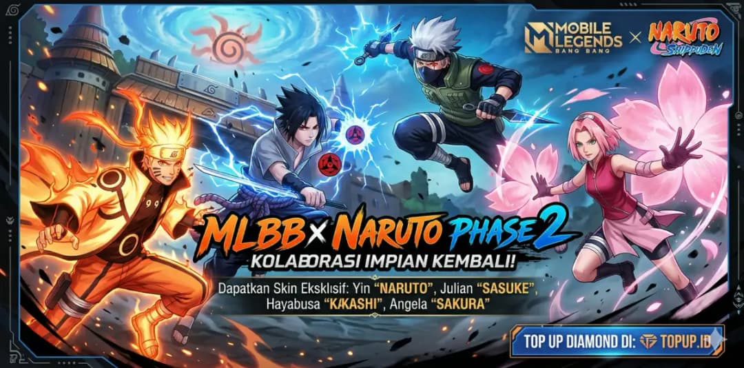 Event MLBB x Naruto Phase 2: Bocoran Skin, Jadwal, dan Tips Hemat